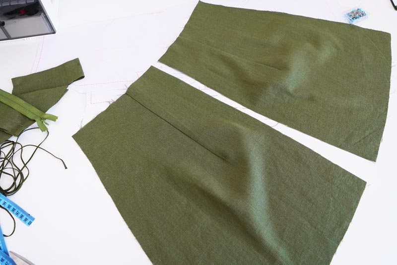 Sewing pattern for women's linen dress with spaghetti straps and exposed back LINEN - waist darts