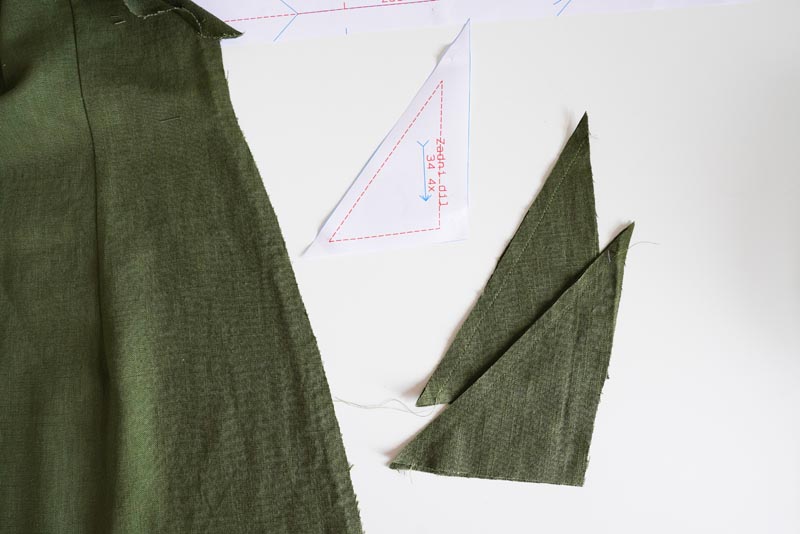 Sewing pattern for women's linen dress with spaghetti straps and exposed back LINEN - back pieces