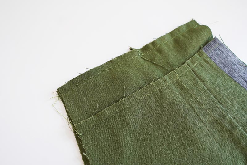 Sewing pattern for women's linen dress with spaghetti straps and exposed back LINEN - sewing the waist