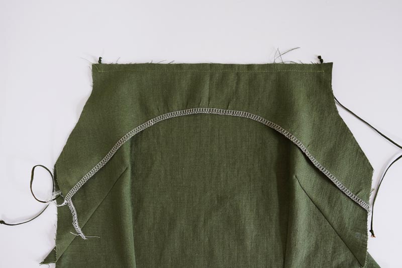 Sewing pattern for women's linen dress with spaghetti straps and exposed back LINEN - front facing