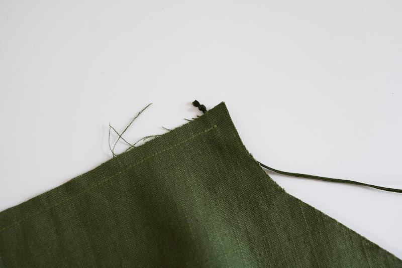 Sewing pattern for women's linen dress with spaghetti straps and exposed back LINEN - front facing