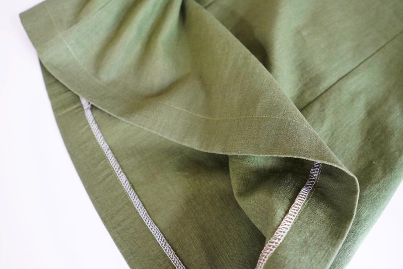 Sewing pattern for women's linen dress with spaghetti straps and exposed back LINEN - hemming