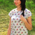 Pattern - Women's T-shirt EASY with short kimono sleeves (sizes 32–62)