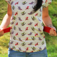 Pattern - Women's T-shirt EASY with short kimono sleeves (sizes 32–62)