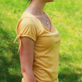 Pattern - Women's cowl neck T-shirt FREEDOM (sizes 32–62)