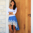 Pattern - Women's high low skirt LACE (sizes 32–46)