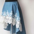 Pattern - Women's high low skirt LACE (sizes 32–46)