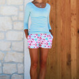 Pattern - Women's short shorts / Bermuda shorts HAWAII (2in1, sizes 32–46)
