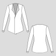 Pattern - Simple women's cardigan RAW EDGE (sizes 32–60)