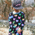 Pattern - Girls' sweatshirt WILD CAT (sizes 116–164)