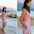 Pattern - Women's short shorts / Bermuda shorts HAWAII (2in1, sizes 32–46)