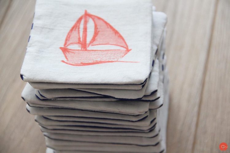 Handmade fabric memory game for kids