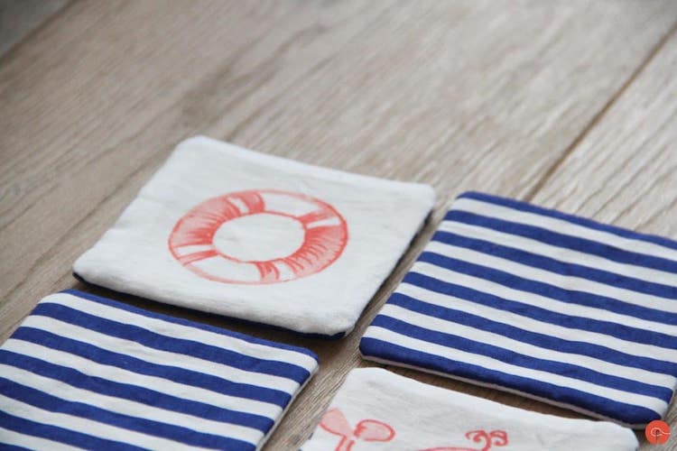Handmade fabric memory game for kids